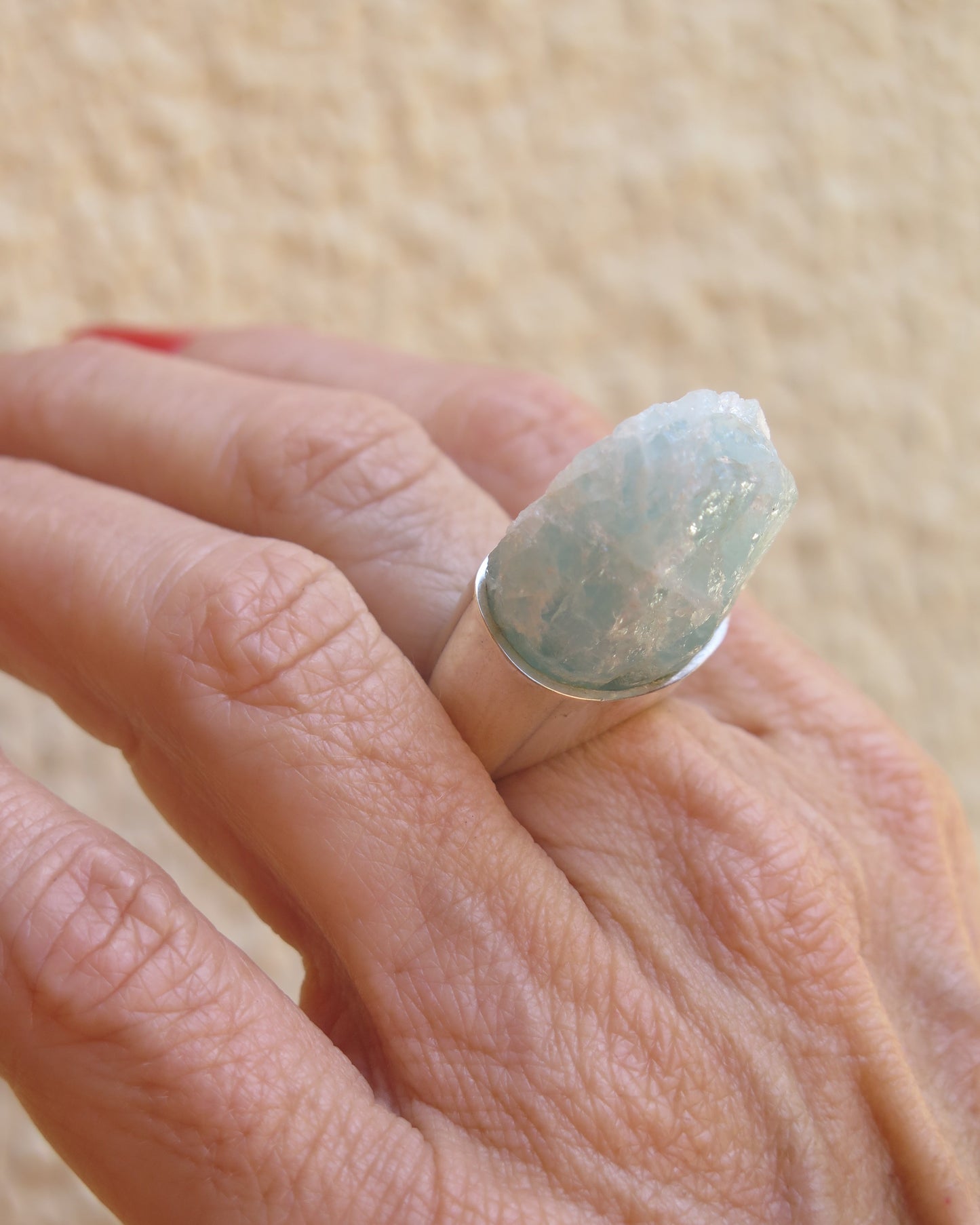 Anel chevalier | Água Marinha