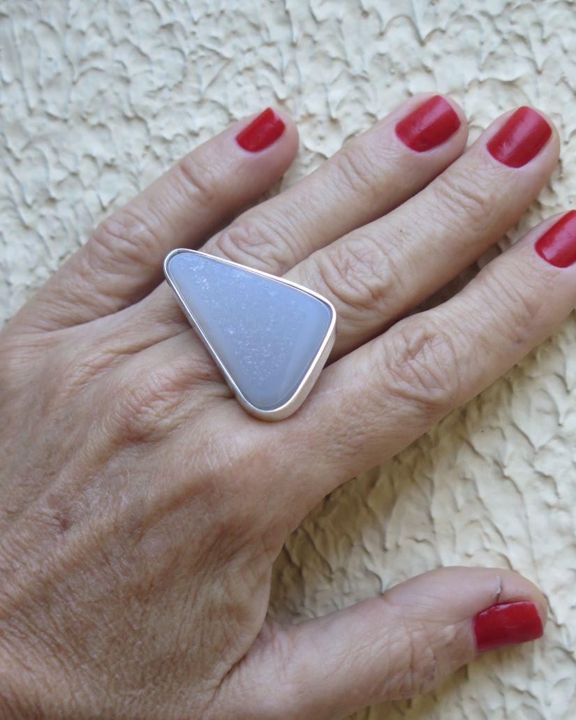 Anel | Drusa de Ágata Triangular