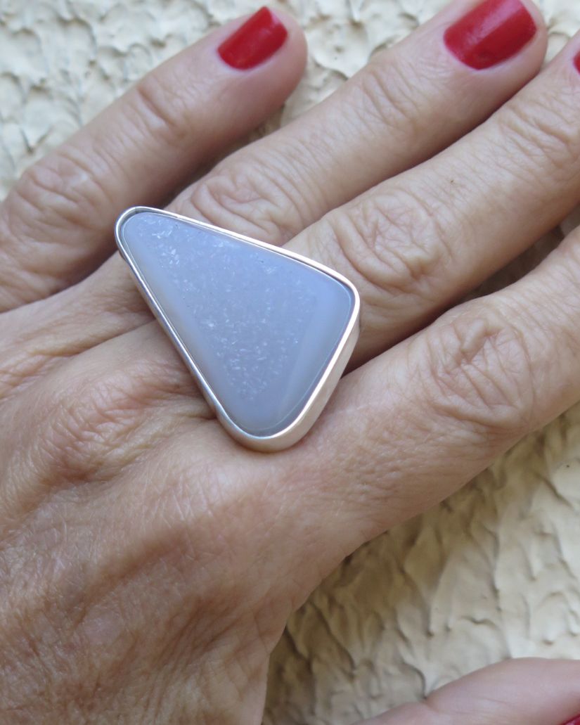 Anel | Drusa de Ágata Triangular