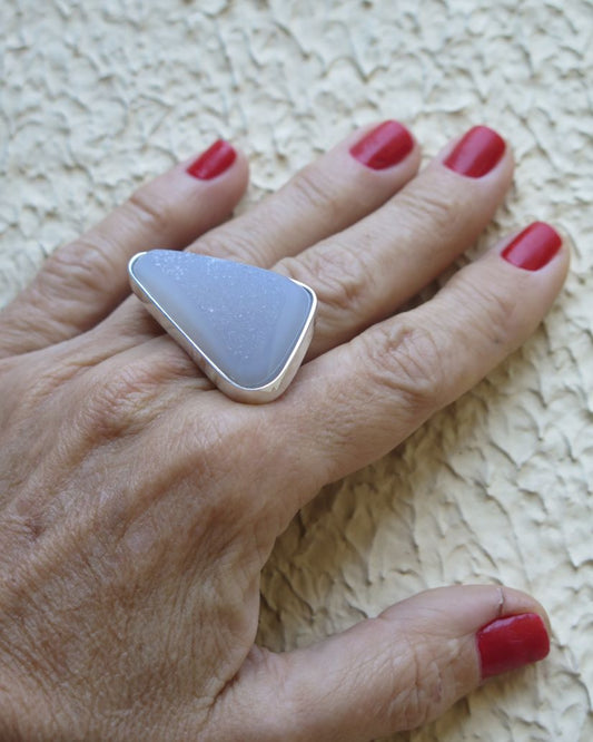 Anel | Drusa de Ágata Triangular